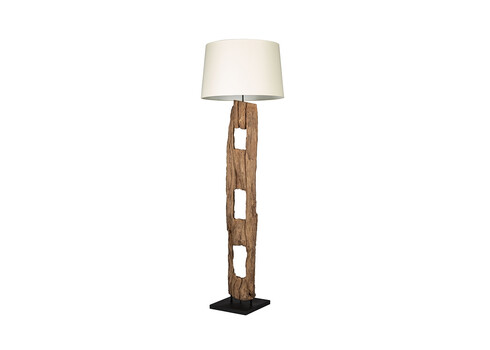 Põrandavalgusti Barracuda puit / valge, 55x55xH177 cm, E27