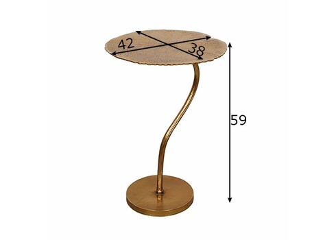Abilaud LEAF kuldne, 42x38xH59 cm