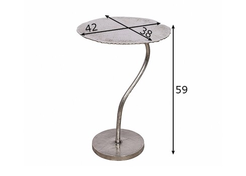 Abilaud LEAF hõbe, 42x38xH59 cm