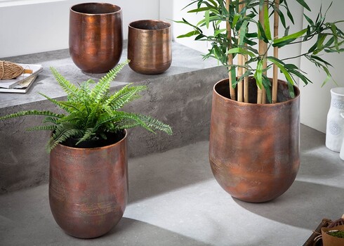 Lillepottide komplekt COPPER L vask, 2 tk