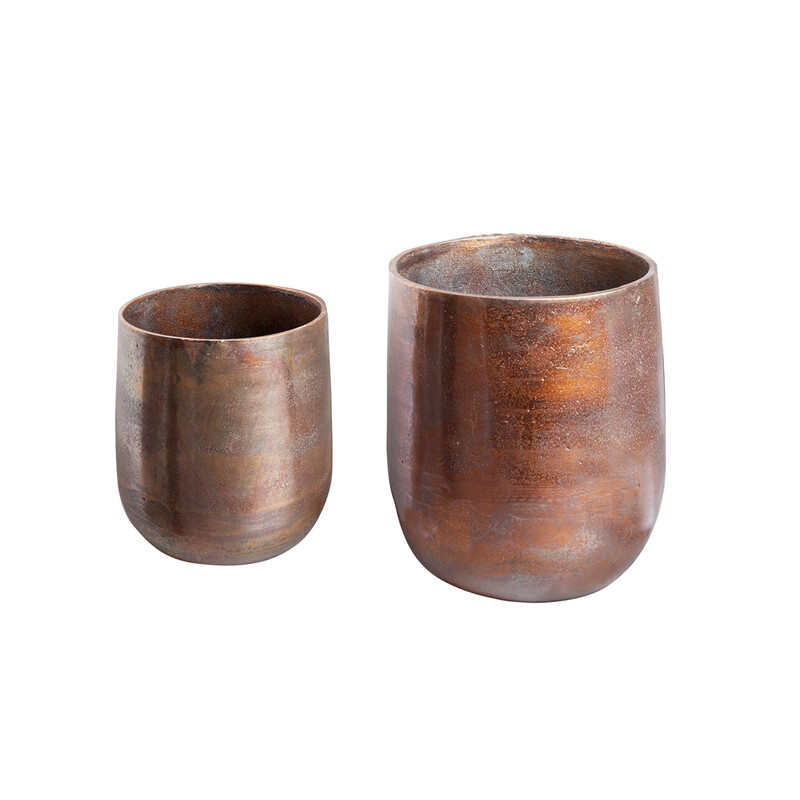 Lillepottide komplekt COPPER L vask, 2 tk