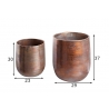 Lillepottide komplekt COPPER L vask, 2 tk