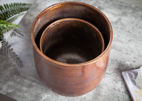 Lillepottide komplekt COPPER S vask, 2 tk