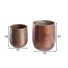 Lillepottide komplekt COPPER S vask, 2 tk