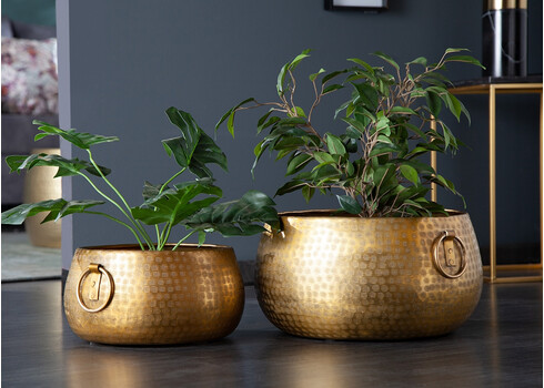 Lillepottide komplekt ORIENT kuldne, 2 tk