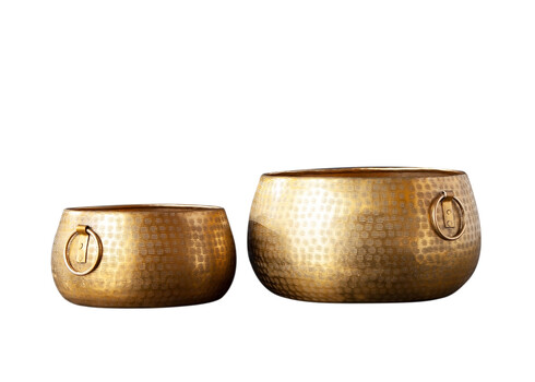 Lillepottide komplekt ORIENT kuldne, 2 tk