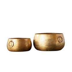 Lillepottide komplekt ORIENT kuldne, 2 tk