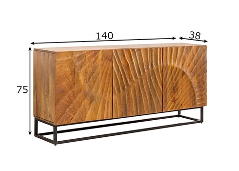 Kummut SCORPION mango, 140x38xH75 cm