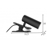 Kohtvalgusti CLIPS must, 11,5x7,xxH16 cm, LED