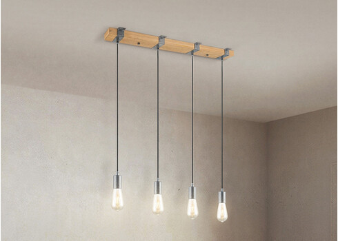 Rippvalgusti DENTON puit, 70xH140 cm, E27