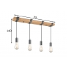Rippvalgusti DENTON puit, 70xH140 cm, E27
