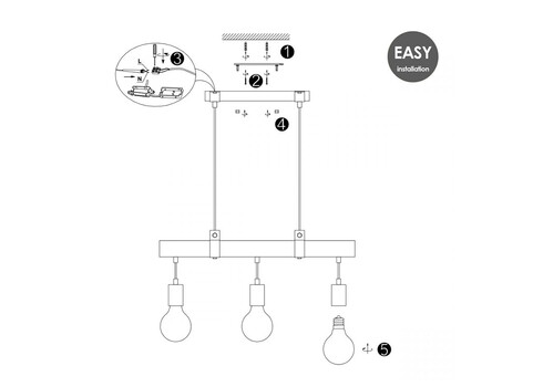 Rippvalgusti DENTON puit, 60x14xH128 cm, E27