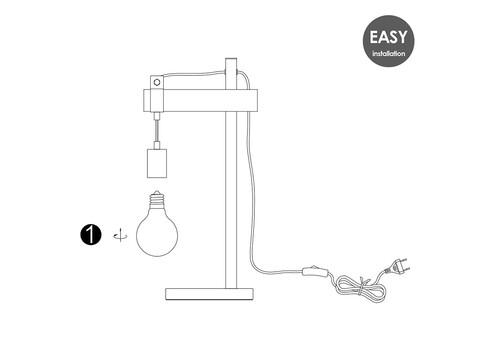 Lauavalgusti DENTON puit / hall, 15x26xH55 cm, E27