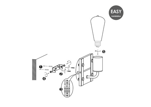 Seinavalgusti DENTON puit / hall, 15xH12,5 cm, E27