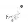 Seinavalgusti DENTON puit / hall, 15xH12,5 cm, E27