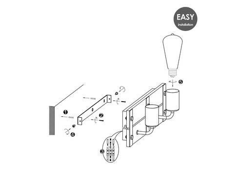 Seinavalgusti DENTON puit / hall, 35xH12,5 cm, E27