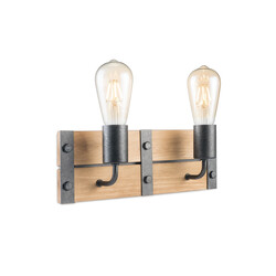 Seinavalgusti DENTON puit / hall, 35xH12,5 cm, E27