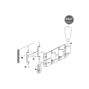 Seinavalgusti DENTON puit / hall, 55xH12,5 cm, E27