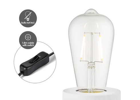 Lauavalgusti DRY valge, D7,5xH10 cm, E27