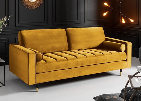 Diivan VELVET sinepikollane, 225x95xH90 cm