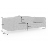 Diivan MODERN BAROQUE tumehall, 240x97xH73 cm