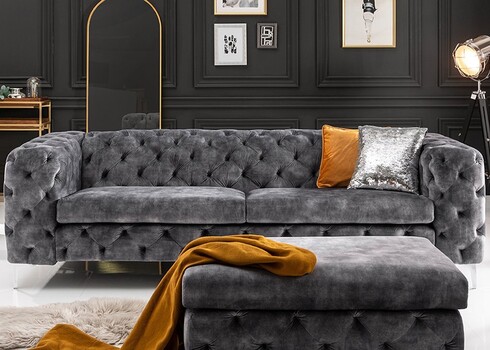 Diivan MODERN BAROQUE tumehall, 240x97xH73 cm