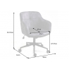 Kontoritool EUPHORIA tumehall, 58x61xH81-91 cm