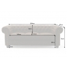 Diivan CHESTERFIELD II antiikpruun, 205x87xH72 cm