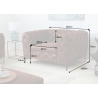 Tugitool MODERN BAROQUE antiikpruun, : 120x100xH70 cm