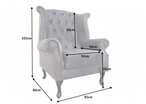 Tugitool CHESTERFIELD antiikhall, 85x70xH105 cm