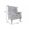 Tugitool CHESTERFIELD antiikhall, 85x70xH105 cm