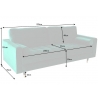 Diivan VELVET smaragdroheline, 225x95xH90 cm