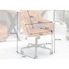 Kontoritool DUTCH COMFORT sinepikollane, 60x65xH80-89 cm