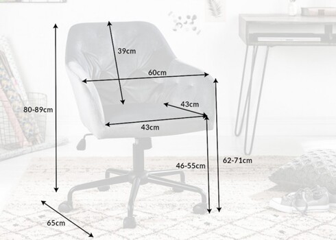 Kontoritool DUTCH COMFORT hall, 60x65xH80-89 cm