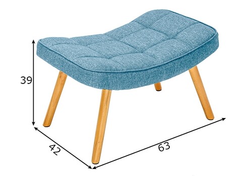 Järi SCANDINAVIA helesinine, 63x42xH39 cm