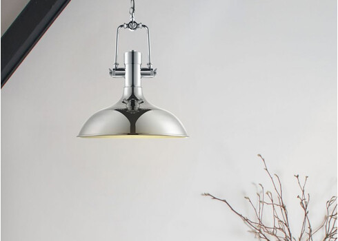 Rippvalgusti DOME kroom, D35xH145 cm, E27