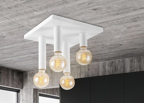 Laevalgusti DRIP valge, 35x35xH23 cm, E27