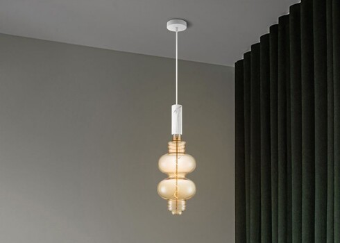 Rippvalgusti SAGA marmor, D4,7xH120 cm, E27