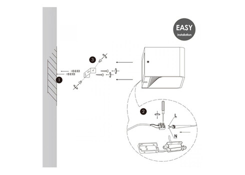 Seinavalgusti ANNA hõbe, 11x11xH8,5 cm, LED