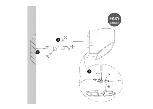 Seinavalgusti LIZZIE valge, 16xH7,5 cm, LED