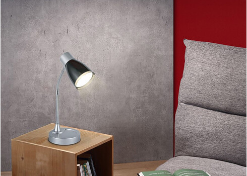 Lauavalgusti LUMY must, D13xH28 cm, LED