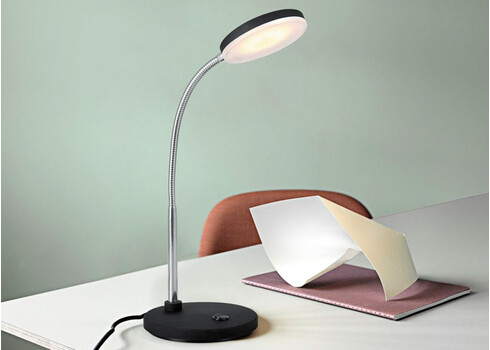 Lauavalgusti POLLY must, D14xH28 cm, LED