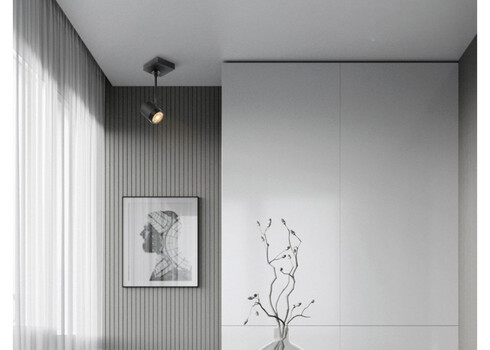 Kohtvalgusti MANU must, 9,5x9,5xH25 cm, LED