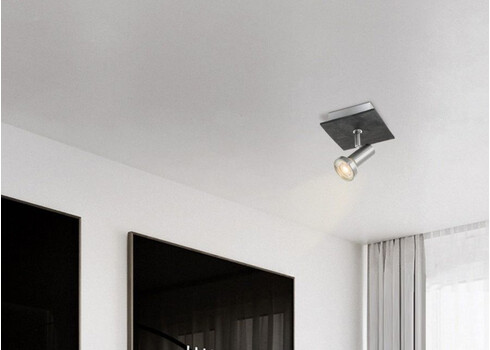 Kohtvalgusti STONE metall / must, 11,5x11,5xH14,5 cm, LED