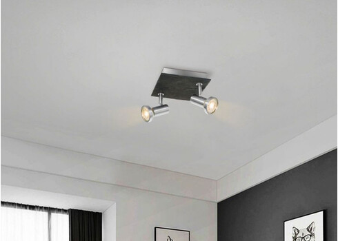 Kohtvalgusti STONE metall / must, 16,5x16,5xH14,5 cm, LED