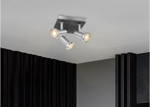 Kohtvalgusti STONE metall / must, 16,5x16,5xH14,5 cm, LED