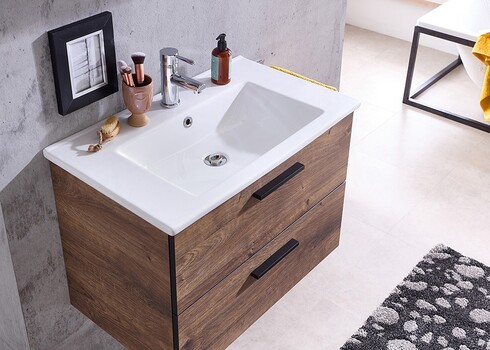 Valamukapp + valamu 374 tume tamm / must, 71x44xH51 cm