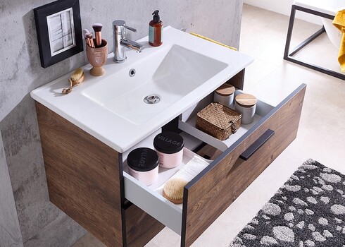 Valamukapp + valamu 374 tume tamm / must, 71x44xH51 cm