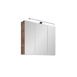 Peegelkapp 76-II tume tamm, 75x20xH70 cm, LED