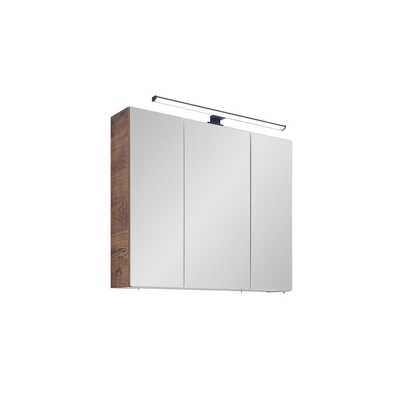 Peegelkapp 76-II tume tamm, 75x20xH70 cm, LED